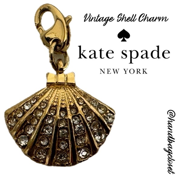 KATE SPADE SHELL CHARM NO BRACELET HOW CHARMING WHAT THE SHELL BAG UNDER THE SEA - Picture 1 of 7